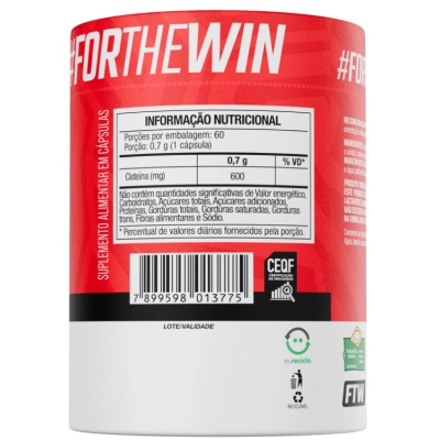 NAC N-Acetil L-Cisteína, 60 Cápsulas, FTW