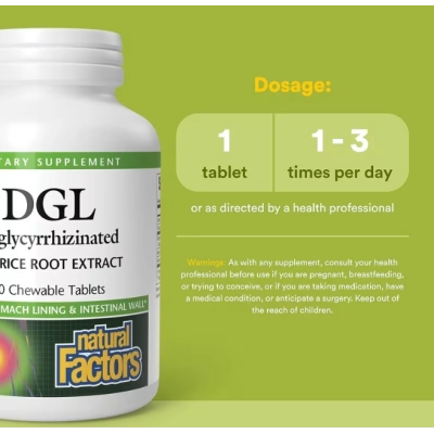 DGL, Extrato de Raiz de Alcaçuz Deglicirrizinado, 90 Comprimidos Mastigáveis, Natural Factors