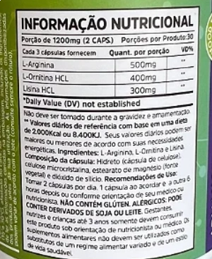 Triamino, 1200mg, 60 Cápsulas, Sunfood