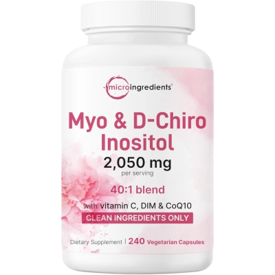 Mio-Inositol e D-Quiro-Inositol, 2050 mg, 240 Cápsulas, Micro Ingredients