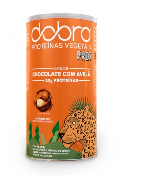 Proteína, Sabor Chocolate com Avelã, 450g, Dobro