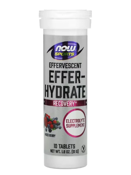Efervescente Effer-Hydrate, 10 Comprimidos Sabores, Now