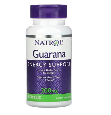 Guaraná, 200 mg, 90 Cápsulas, Natrol