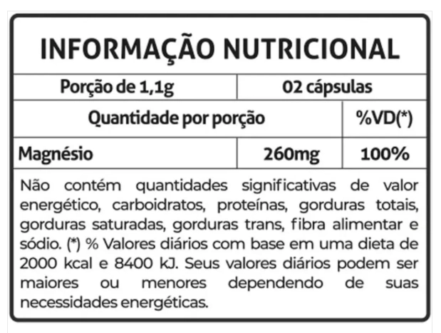 Magnésio Dimalato, 550mg, 60 Cápsulas, Fitoprime