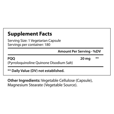 PQQ 20mg, 180 Cápsulas, LongLifeNutri