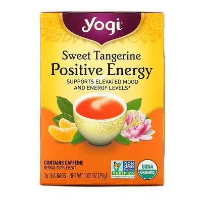 Chá (Positive Energy) Energia Positiva, Tangerina, 16 Saquinhos, 29g, Yogi
