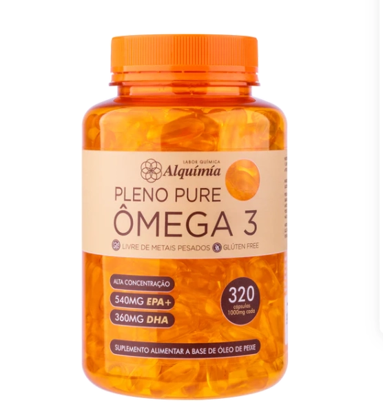 Ômega 3 Pleno Pure, EPA 540mg, DHA 360mg,  320 Capsulas, Alquimia