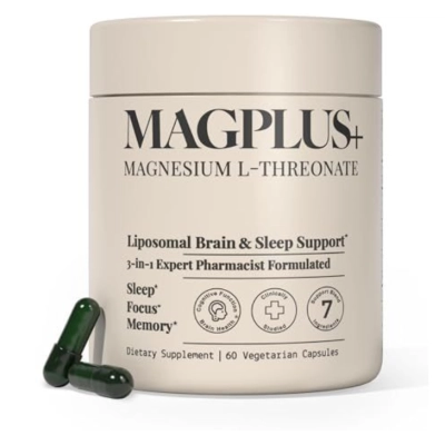 Magnésio L-Treonato,  Apigenina, L-teanina, Lipossomal, 60 Cápsulas, Magplus