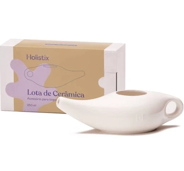 Higienizador Nasal,  Lata Nasal de Cerâmica, 250ml