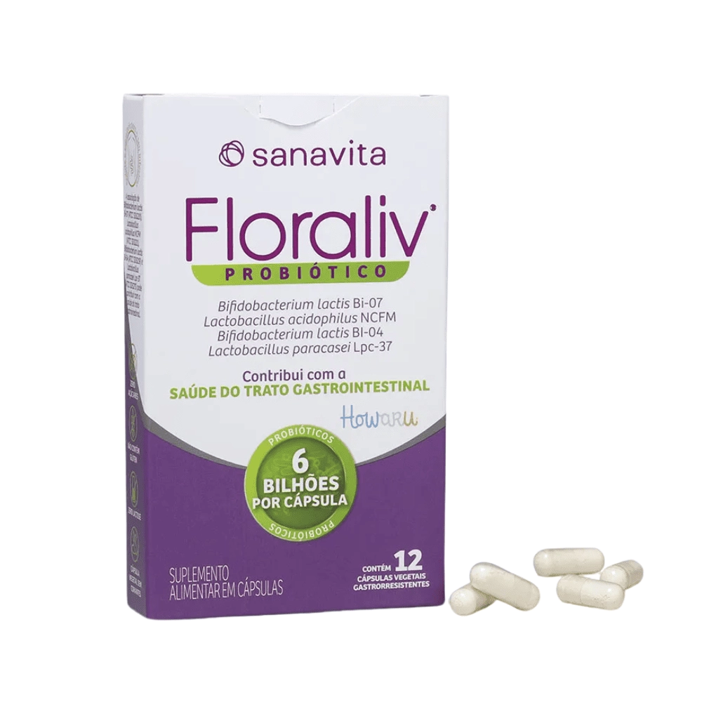 Floraliv Probiótico, 12 Cápsulas - Sanavita