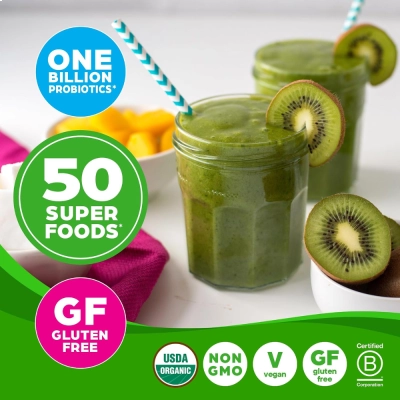 Superalimento Organic Greens Com Probióticos, 280g, Saúde Digestiva, Orgain