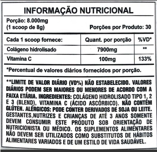 Collagen 3x, 8000mg, 240g Solúvel, Sunfood 
