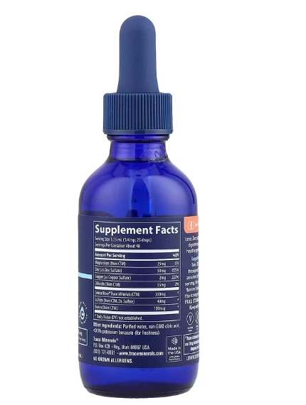 Zinco Iônico, 50mg, 59ml, Trace Minerals