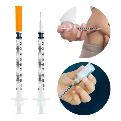 Kit com 5 Seringas BD Ultra-Fine 100 UI (Ideal para Aplicação de Peptídeos), 3ml, Venper