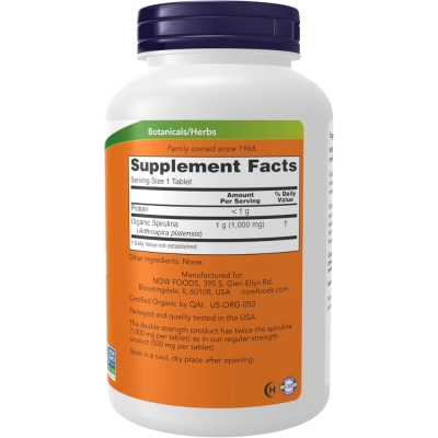 Spirulina, 1000 mg , 240 Cápsulas, Now