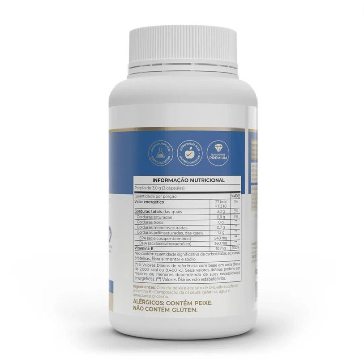 Ômega 3 EPA 540MG/ DHA 360MG, 120 Cápsulas, Vitafor