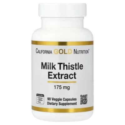 Extrato de Cardo Mariano 175mg, 90 Cápsulas Vegetais, California Gold Nutrition