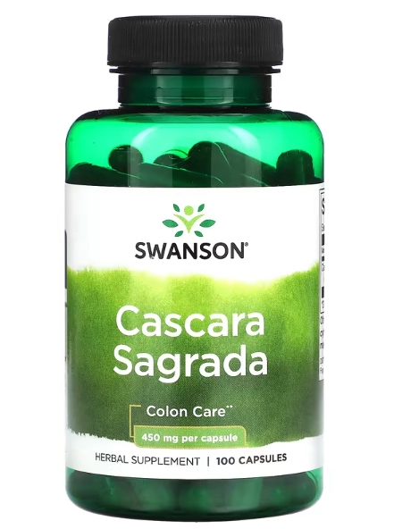 Cascara Sagrada, 450mg, 100 Cápsulas, Swanson