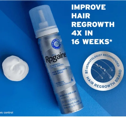 Rogaine Extra Strength, Masculino, 5% solução de minoxidil, 60ml cada