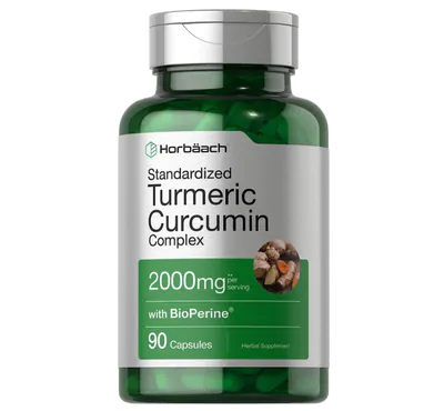 Turmeric (cúrcuma) com Bioperine, 2000mg, 90 cápsulas, Horbaach