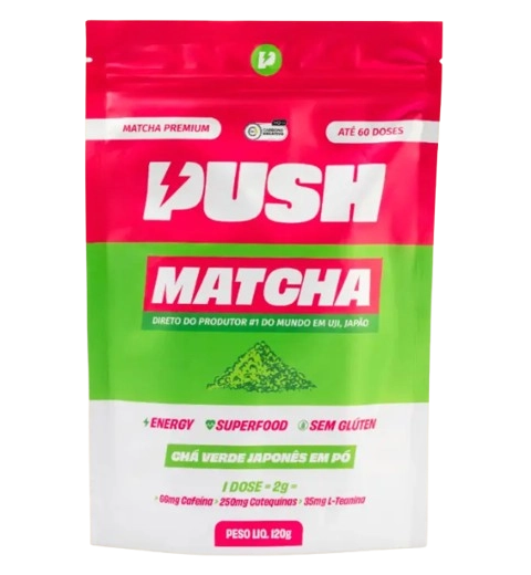 Matcha em Pó, 120g, Push & Pow