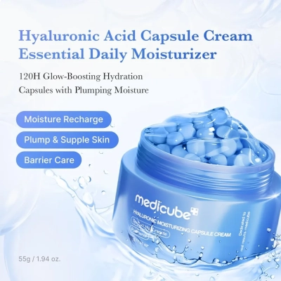 Hyaluronic Moisturizing Capsule Cream, 55ml, Medicube