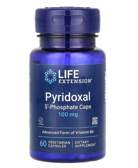 Piridoxal 5-Fosfato, 100mg, 60 Cápsulas, Life Extension