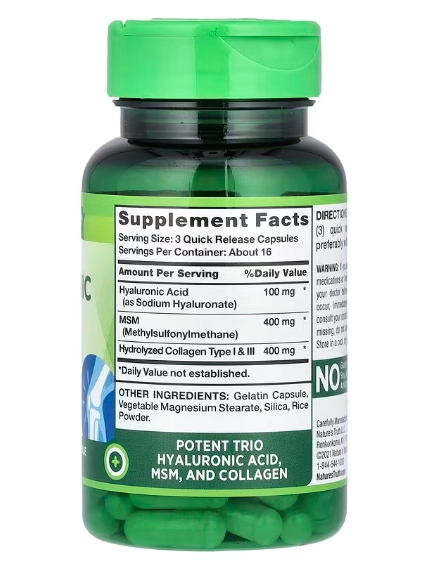 Acid Complex, ácido hialurônico,, 900mg, 50 cápsulas, Nature's Truth
