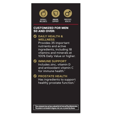 Mega Men 50 Plus, One Daily, Suporte à Próstata e Circulação, 60 Cápsulas, GNC