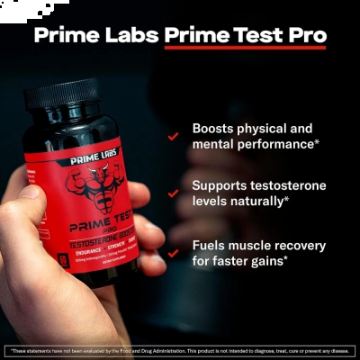 Testosterone Booster, Test Pro, 500mg, 60 Cápsulas, Prime Labs