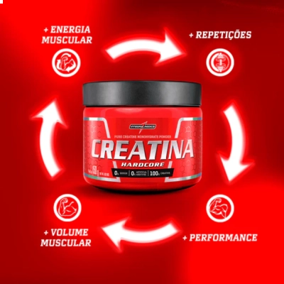 Creatina 100% Pura Hardcore, 150g, Integralmedica