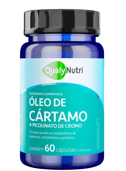 Óleo Cártamo com Picolinato de Cromo, 60 Cápsulas, QualyNutri