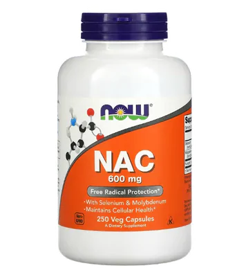 NAC, 600mg, 250 Cápsulas, Now