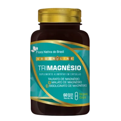 Tri Magnésio Vegano (taurato, malato, quelato), 60 Cápsulas