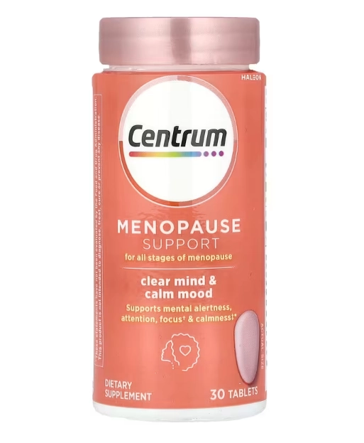 Centrum, Menopause Support, Mente Clara e Humor Calmo, 30 Comprimidos