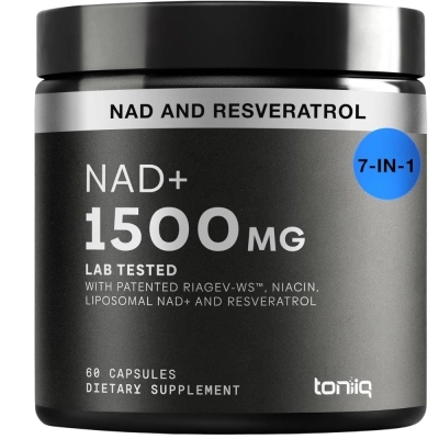 Liposomal NAD+ and Resveratro, 1500mg, 60 Cápsulas, Toniiq
