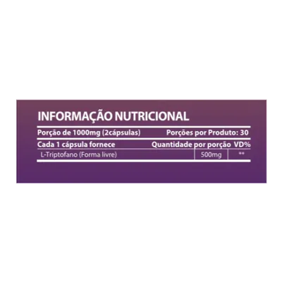 L-Triptofano, 1000mg, 60 Cápsulas, Sunfood