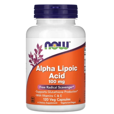 Ácido Alfa-Lipoico 100mg, Cápsulas Opções, Now