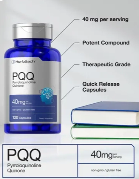 PQQ 40mg, 120 Cápsulas, Horbaach