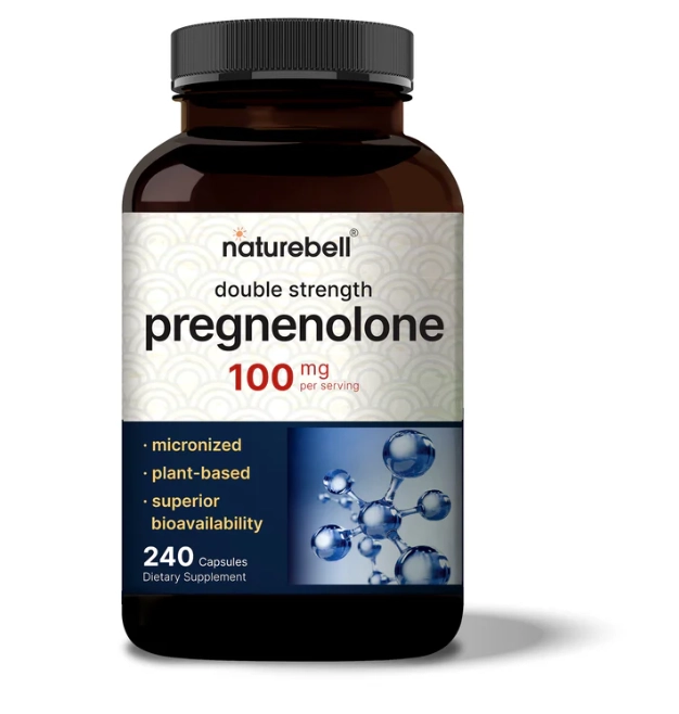 Pregnenolone 100mg, 240 Cápsulas, Naturebell