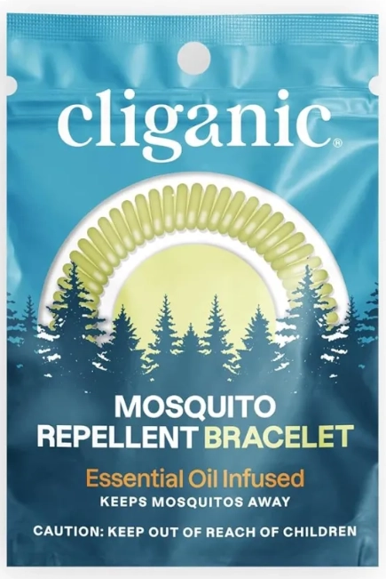 Pulseiras Repelentes de Mosquitos, Com Capim-limão e Citronela, Para Peles Sensíveis, 1 Unidade, Cliganic 
