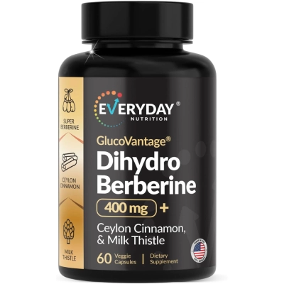Dihydroberberine com Canela do Ceilão e Cardo Mariano, 60 Cápsulas, Everyday Nutrition