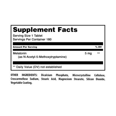 Melatonina, 5mg, 180 Comprimidos, Amazing Formulas