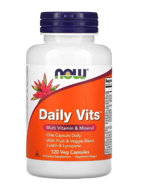 Multivitaminas e Minerais, Vitaminas Diárias, 120 Cápsulas, Now