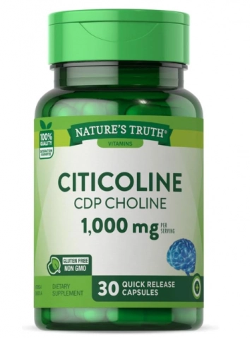 Citicoline 1000mg, 30 Cápsulas, Natures Truth
