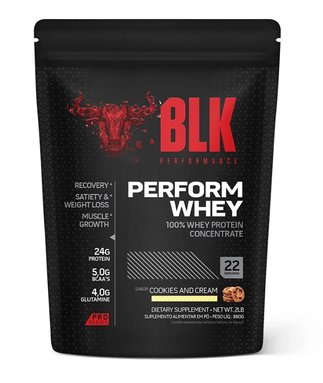 Proteina Perform Whey, Sabor Cookies And Cream, 880g, BLK Performance