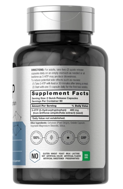 5-HTP 400mg, hidroxitriptófano, 120 Cápsulas, Horbaach