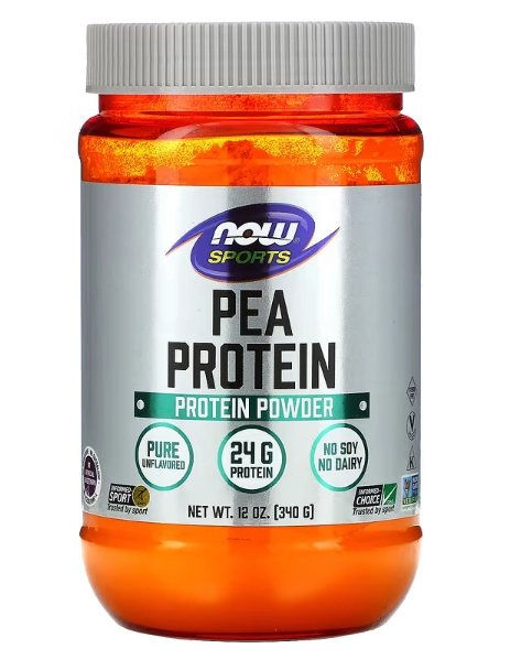 Pea Protein (Proteína de Ervilha, Pura) Sem Sabor, Vegano, Now