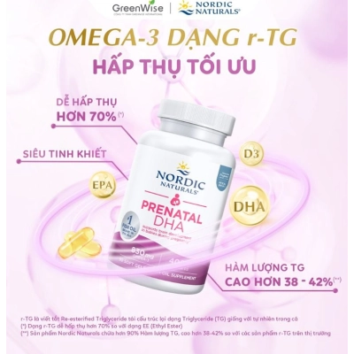 DHA Prenatal para Gestantes, 90 Cápsulas, Nordic Naturals