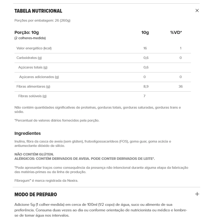 Fiberlift, Fibras Solúveis e Insolúveis, 260g, Essential Nutrition